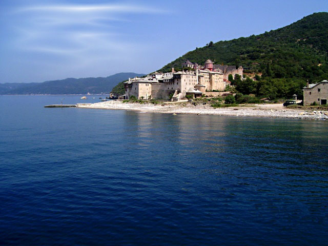 photo "Holy: Mount Athos" tags: architecture, landscape, water
