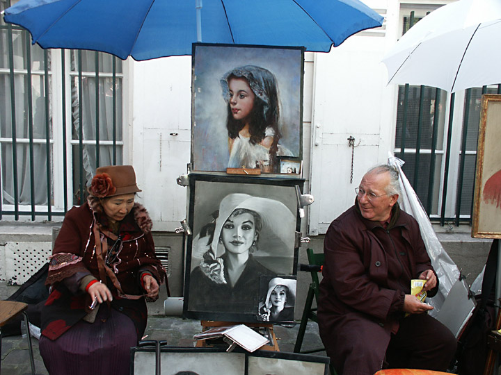 photo "Painters in Montmartre" tags: reporting, 