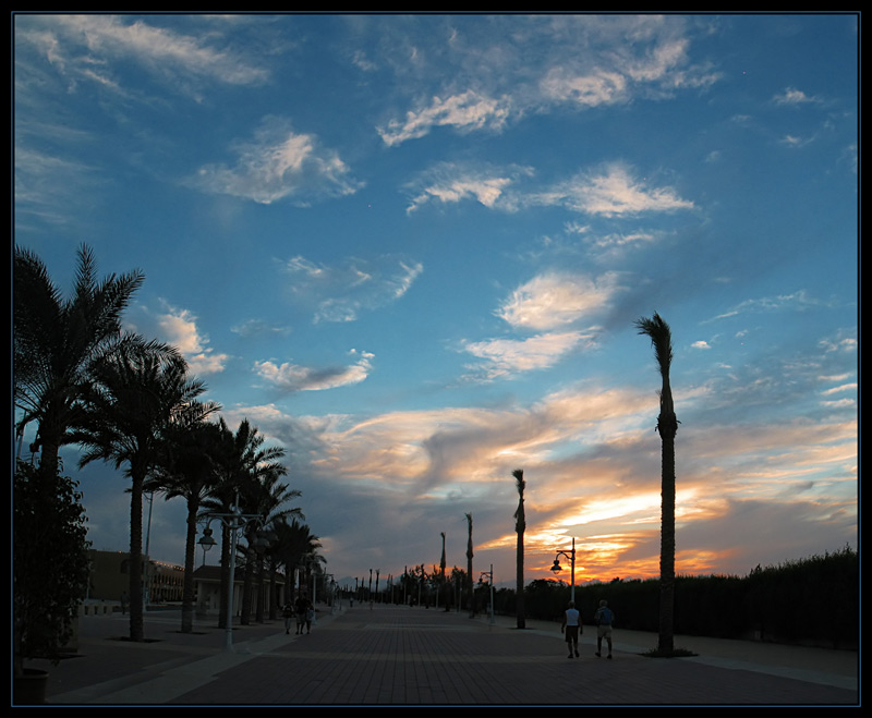 photo "Evening blues or lonely walk 2" tags: landscape, clouds, sunset