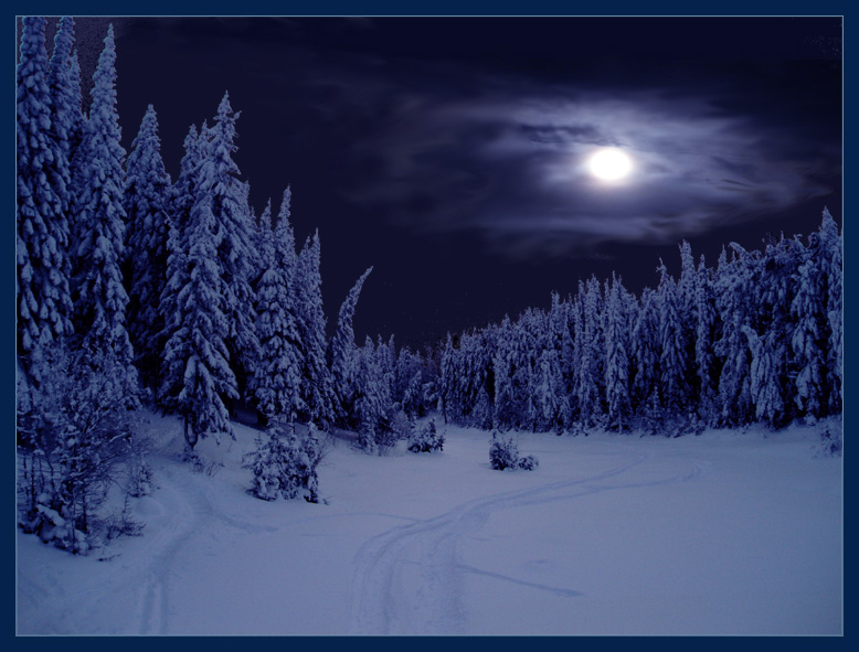 фото "Ночь перед Рождеством" метки: пейзаж, фотомонтаж, зима