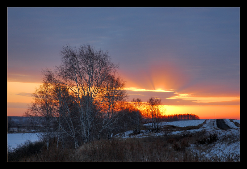 фото "SUNRICE" метки: пейзаж, закат, зима