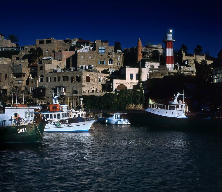 photo "Port Jaffo in a moonlight." tags: architecture, travel, landscape, Asia