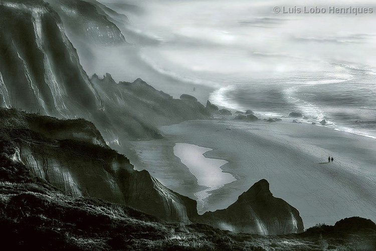 фото "Low tide for two souls" метки: пейзаж, черно-белые, вода