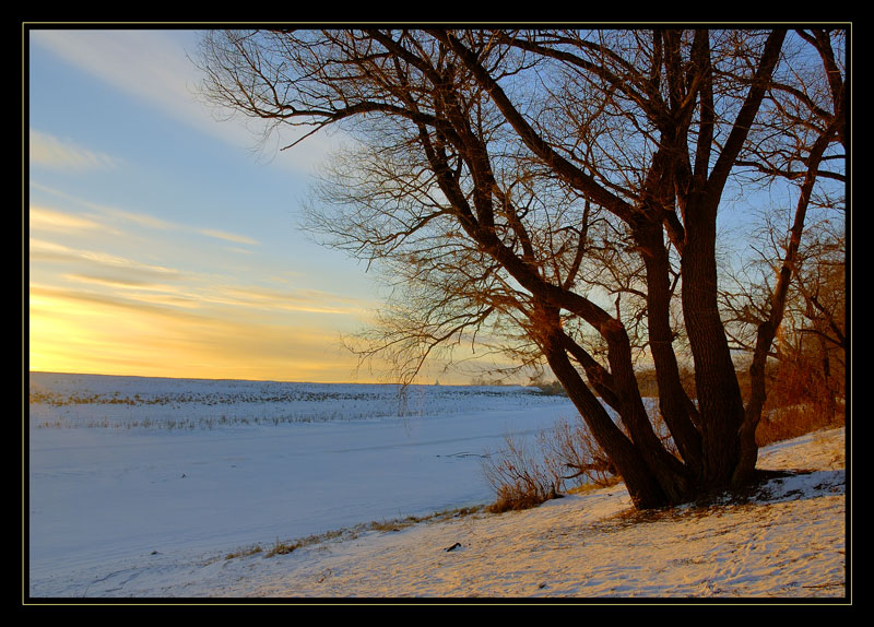 photo "December. Sundown." tags: landscape, sunset, winter