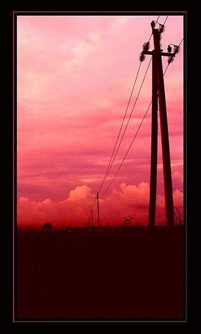 photo "Blood flows on wires... In a decline" tags: landscape, autumn, night