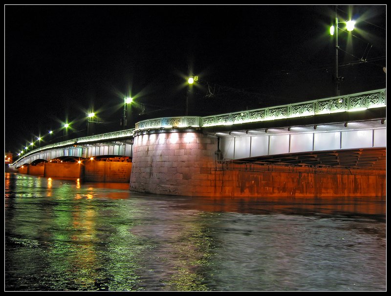 фото "Мосты и реки." метки: пейзаж, вода, ночь