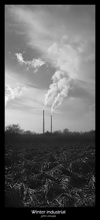 фото "Winter Industrial" метки: техника, пейзаж, облака