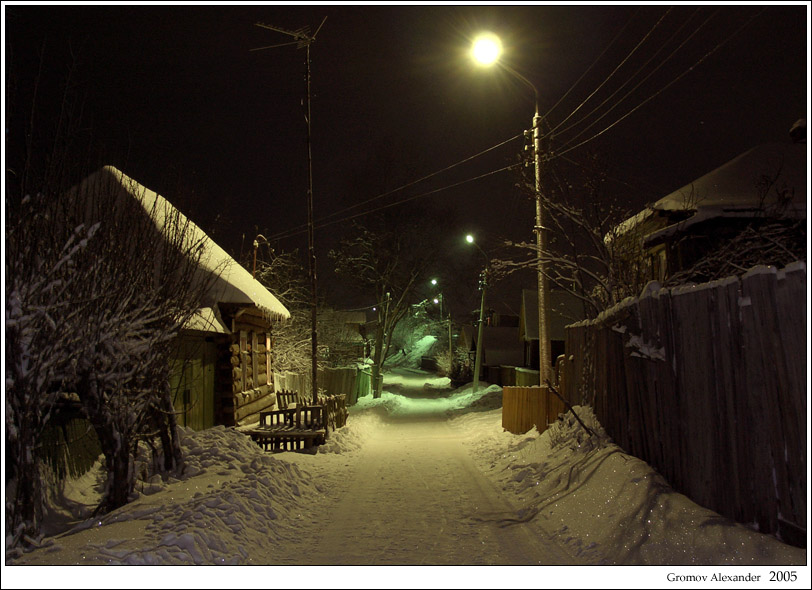 фото "деревенская улица" метки: архитектура, пейзаж, зима