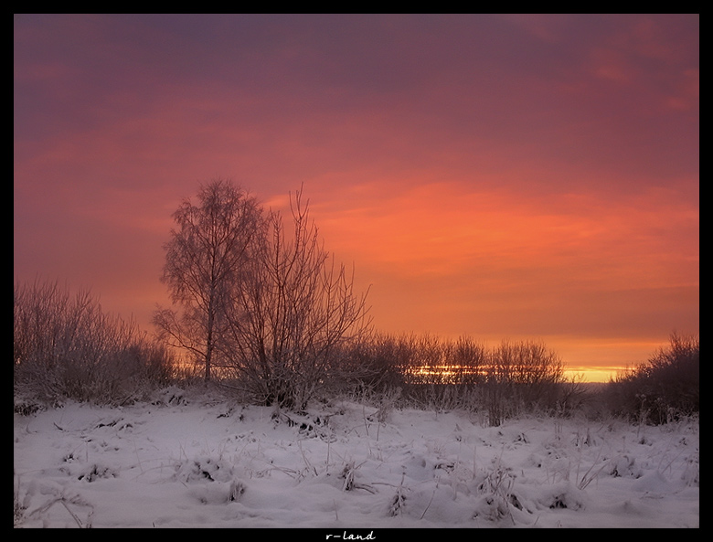 photo "December evening" tags: landscape, sunset, winter