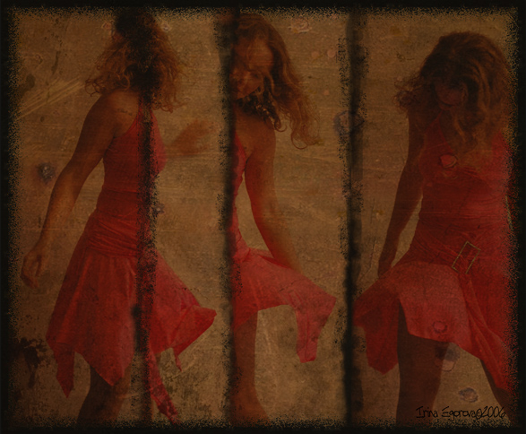 photo "Running..." tags: portrait, montage, woman