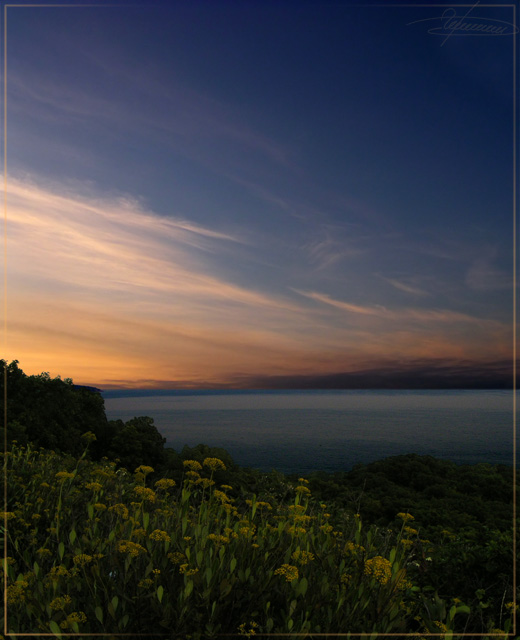 photo "Traces of the Sun." tags: landscape, sunset, water