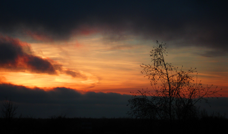 photo "spring in winter" tags: landscape, clouds, sunset