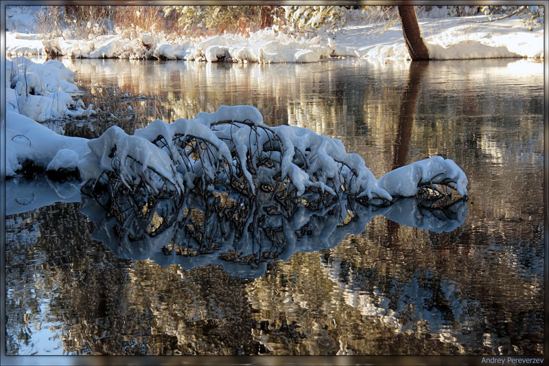 фото "Отражение" метки: пейзаж, вода, зима