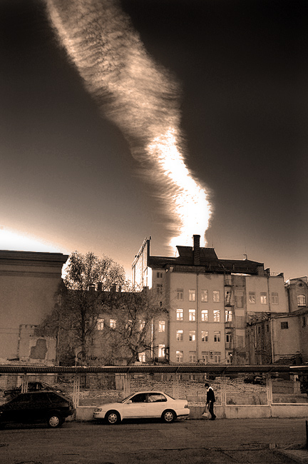 photo "Arbat str/Moscow" tags: architecture, black&white, landscape, 