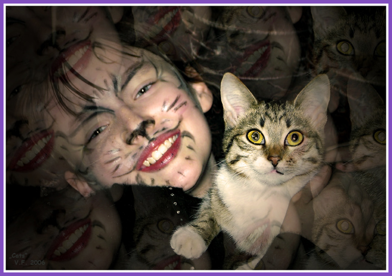 photo ""Cats"" tags: portrait, nature, pets/farm animals, woman