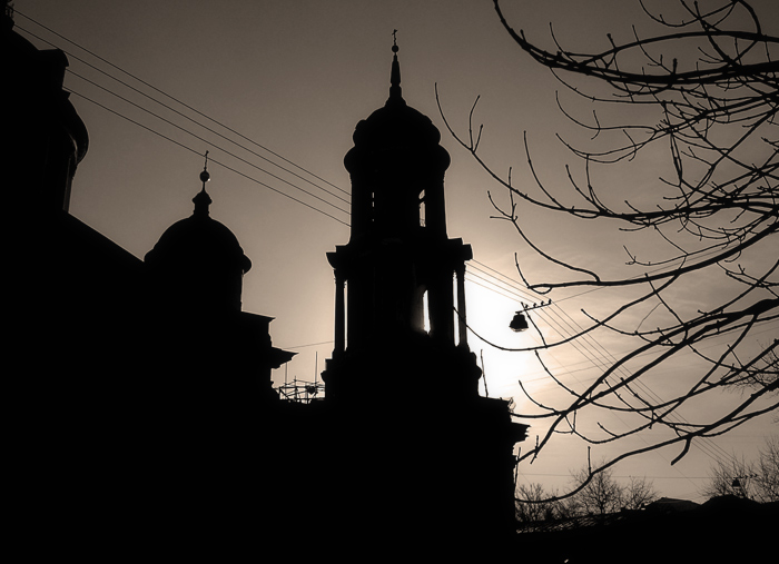 photo "moscow siluets/taganka" tags: architecture, black&white, landscape, 