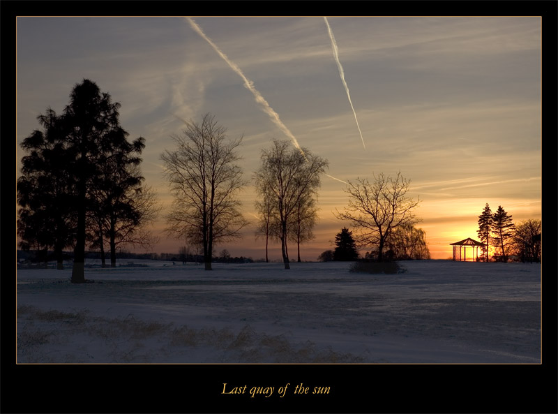 photo "Last quay of the sun" tags: landscape, sunset, winter