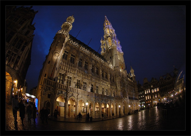 photo "Town hall, Brussels" tags: architecture, landscape, night