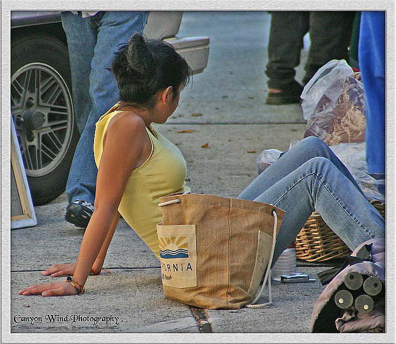 photo ""To tired to shop "." tags: portrait, travel, North America, woman