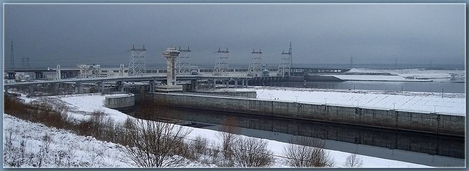 фото "Чебоксарская ГЭС" метки: пейзаж, панорама, зима