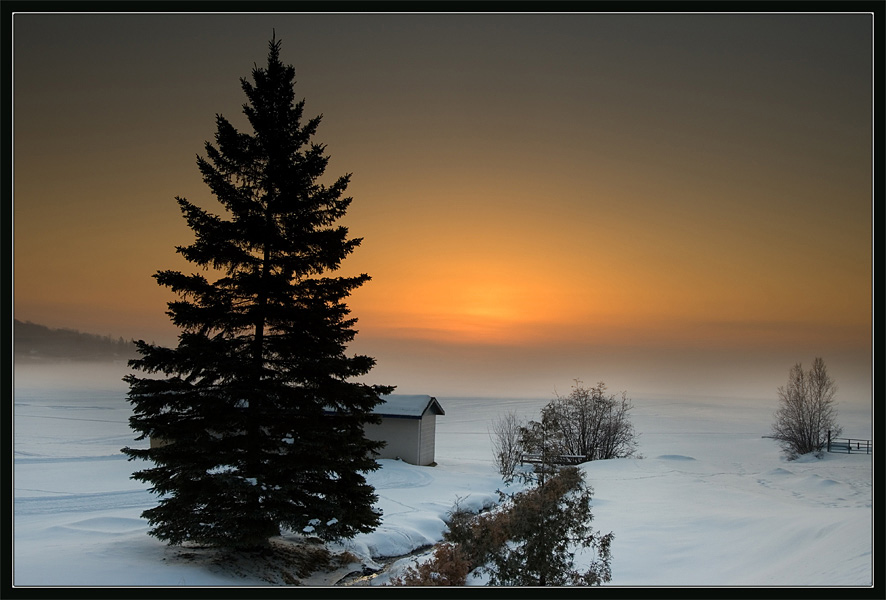 photo "About January" tags: landscape, sunset, winter