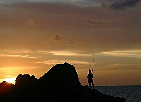 photo "rastafari fishing" tags: landscape, sunset