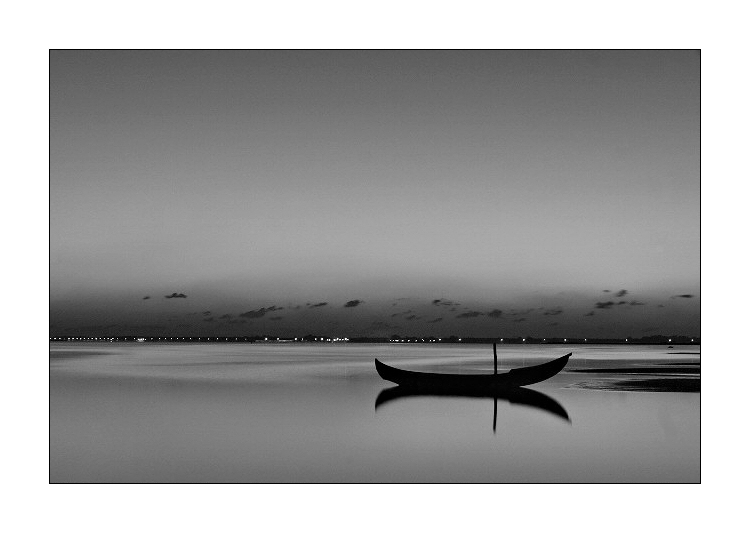 photo "Lagoon" tags: landscape, black&white, water