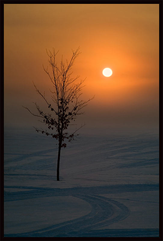 photo "Let's the Sun Shine Forever" tags: landscape, sunset, winter