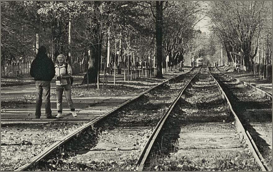 photo "A tram" tags: black&white, 