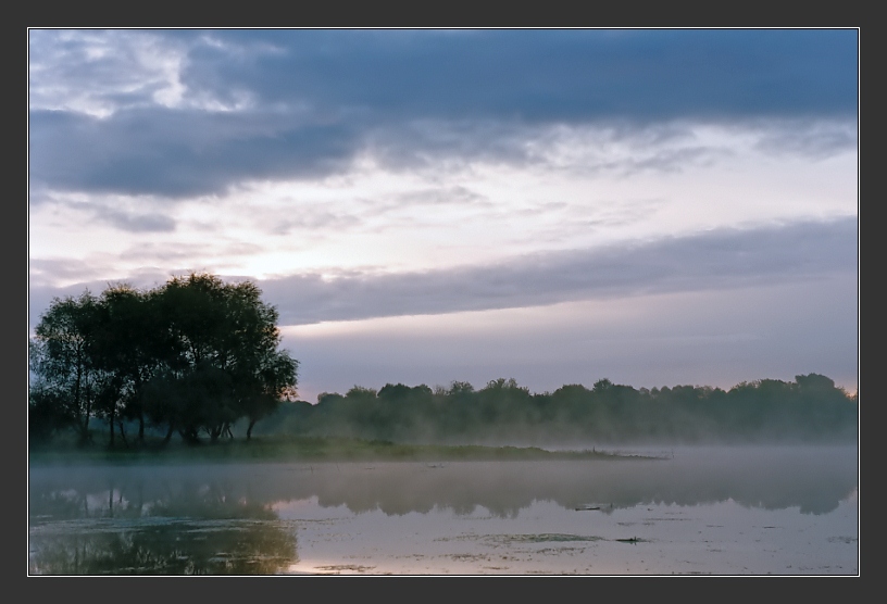 photo "Morning etude with a fog" tags: landscape, sunset, water
