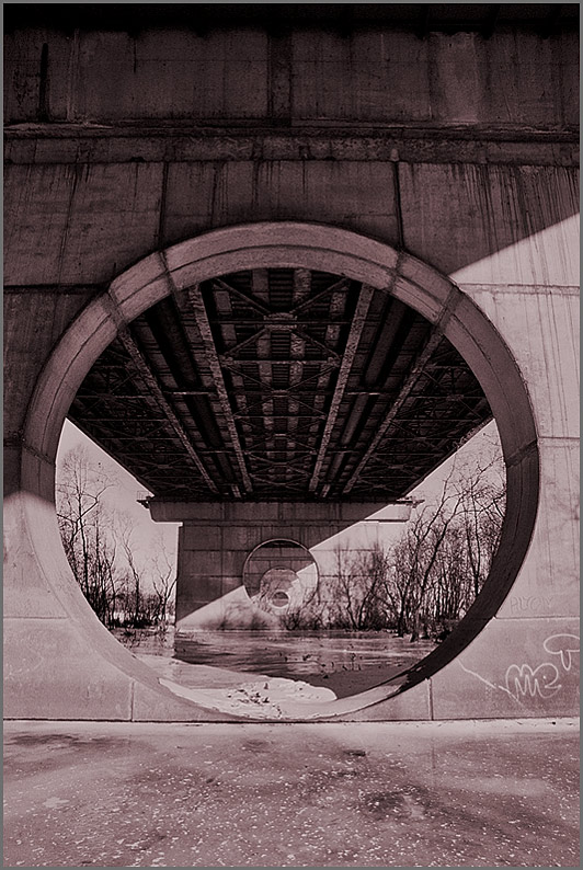 фото "Архитектоника моста" метки: архитектура, черно-белые, пейзаж, 