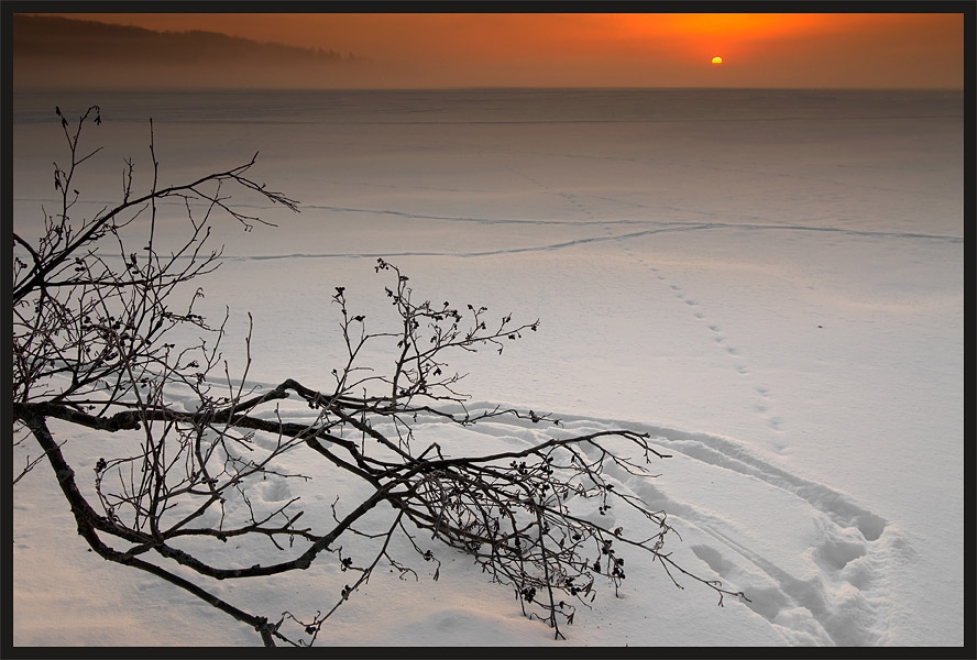 фото "И первый солнца луч" метки: пейзаж, закат, зима