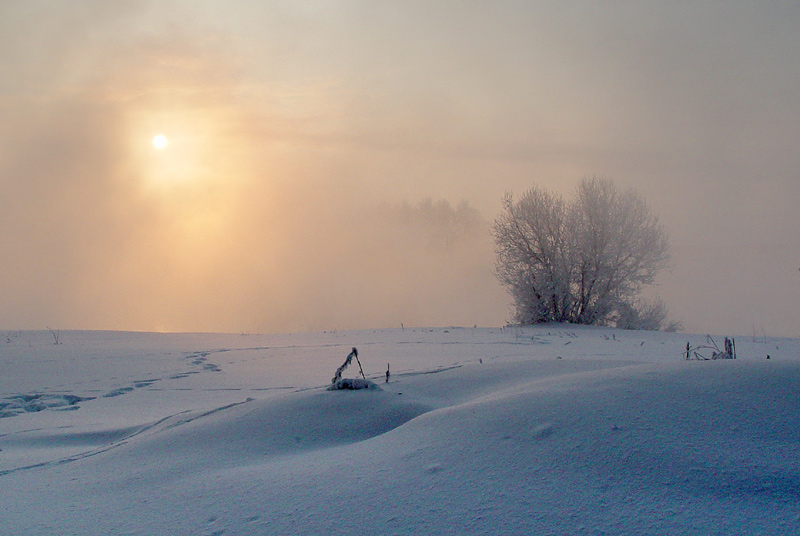 фото "Зимний рассвет." метки: пейзаж, закат, зима