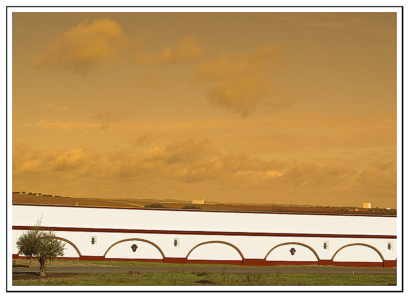 photo "The wall in the plain" tags: landscape, architecture, 