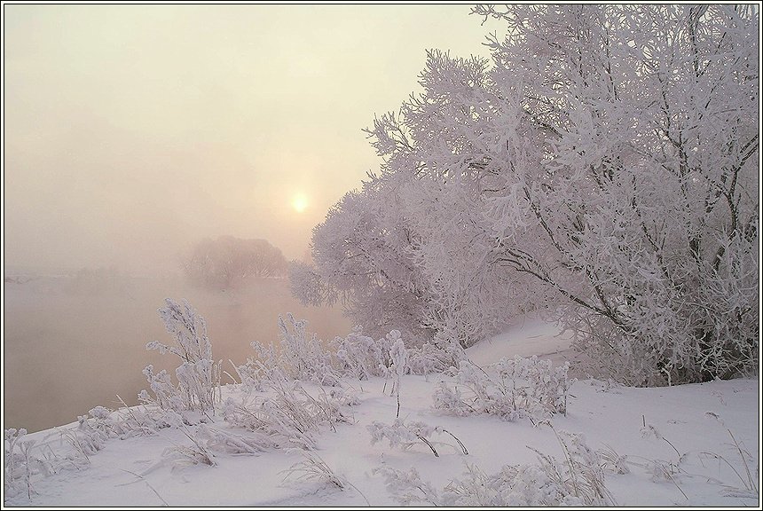 фото "Утренний этюд" метки: пейзаж, вода, зима