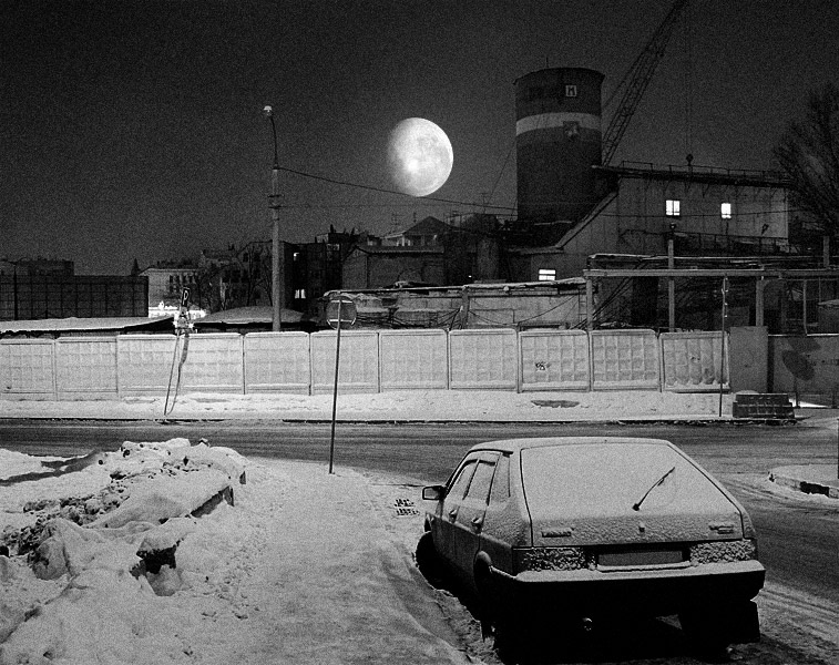 фото "Ночью Москва другая..." метки: архитектура, черно-белые, пейзаж, 