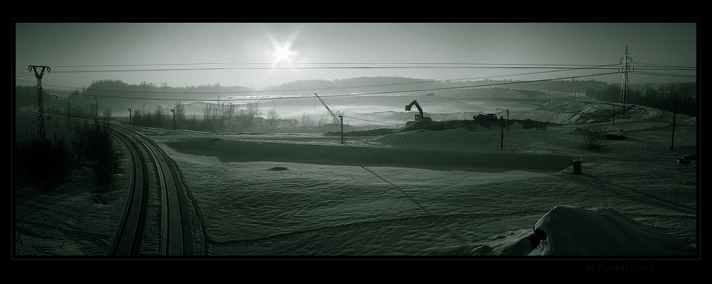 photo "Coal romance" tags: black&white, panoramic, 