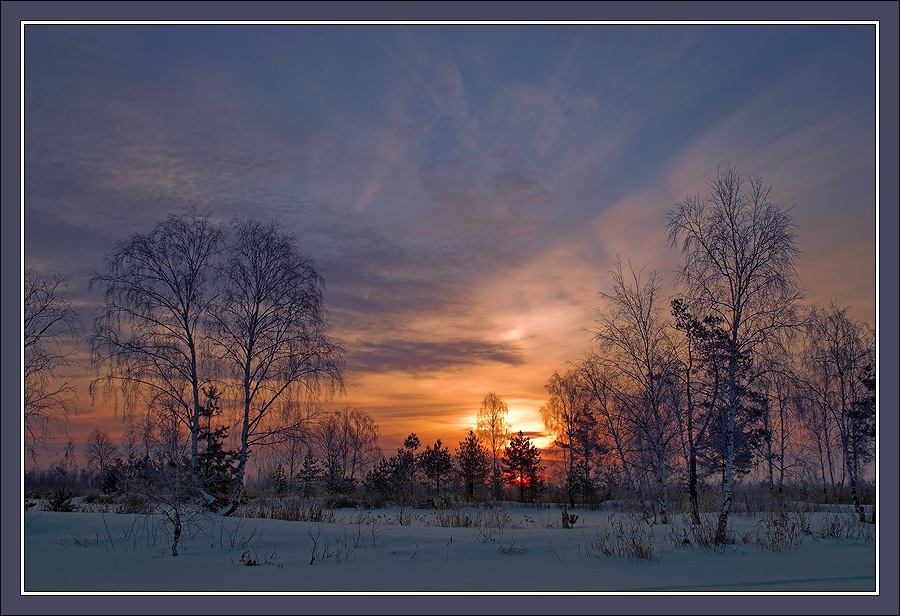 фото "Утренняя февральская картинка" метки: пейзаж, закат, зима