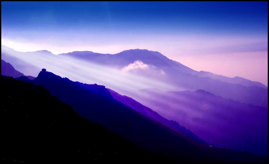 photo "Sign" tags: landscape, mountains, sunset