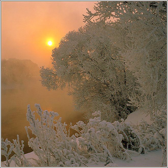 фото "Мармеладное утро" метки: пейзаж, закат, зима