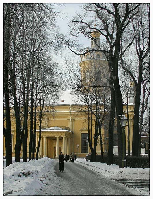 photo "February in the Peter and Paul Fortress." tags: architecture, landscape, 