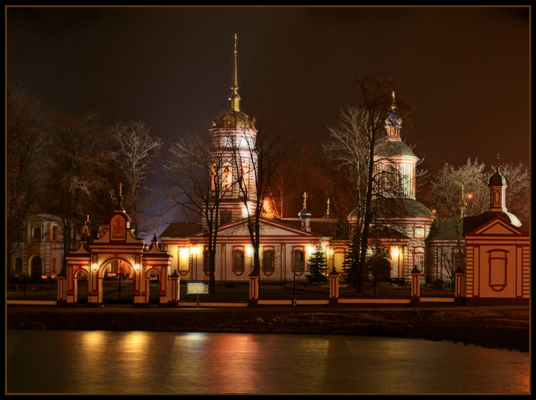 фото "Крестовоздвиженская церковь. Москва." метки: пейзаж, ночь