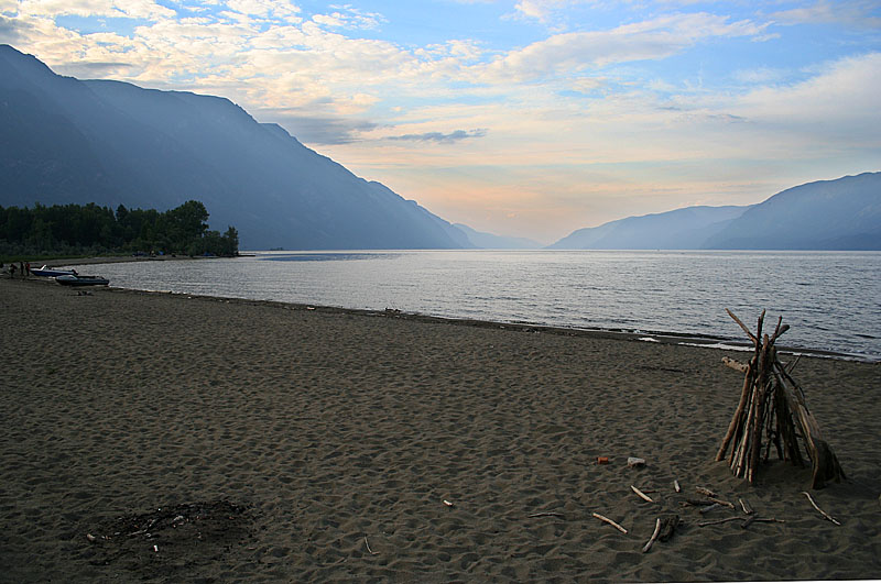 photo "Evening on the bank" tags: landscape, mountains, sunset