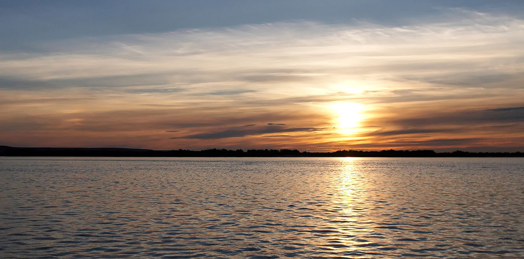 photo "River sundown" tags: landscape, sunset, water