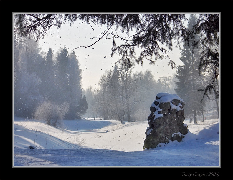 photo "" A place, where light... "" tags: landscape, forest, winter