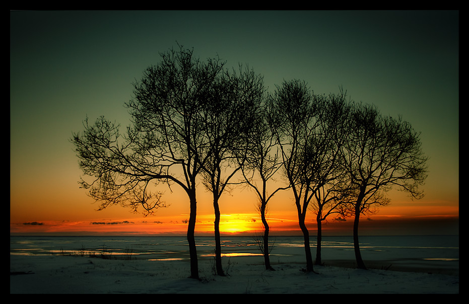 фото "winter feelings [color.version]" метки: пейзаж, закат, зима