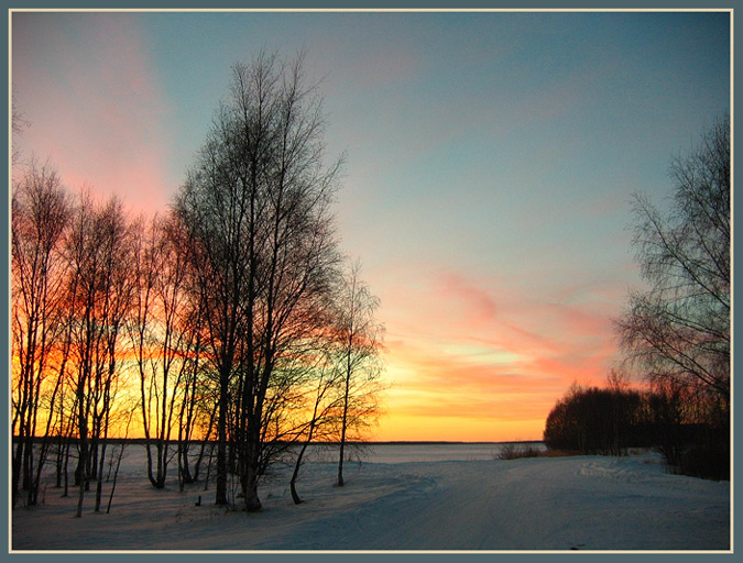 photo "The magic of the northern sunset" tags: landscape, sunset, winter