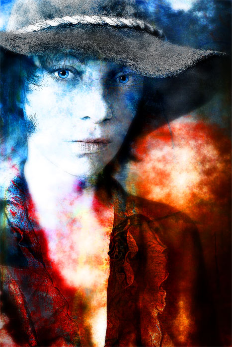 photo "Impression in red&blue 2" tags: portrait, woman