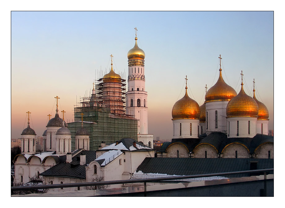 фото "Соборы Кремля. Закат." метки: архитектура, пейзаж, 
