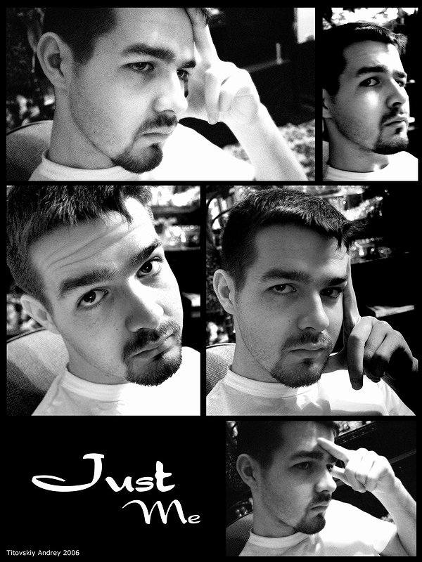 фото "Just Me" метки: черно-белые, фотомонтаж, 